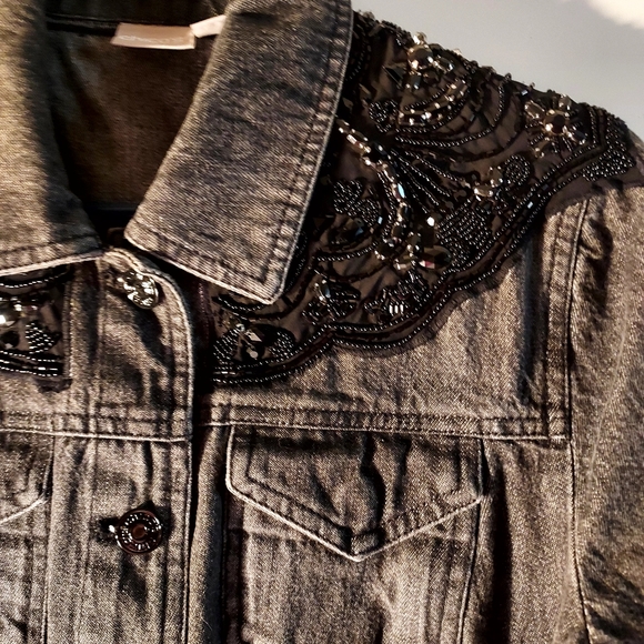Chicos Demin Black Womens Jacket - Picture 2 of 9